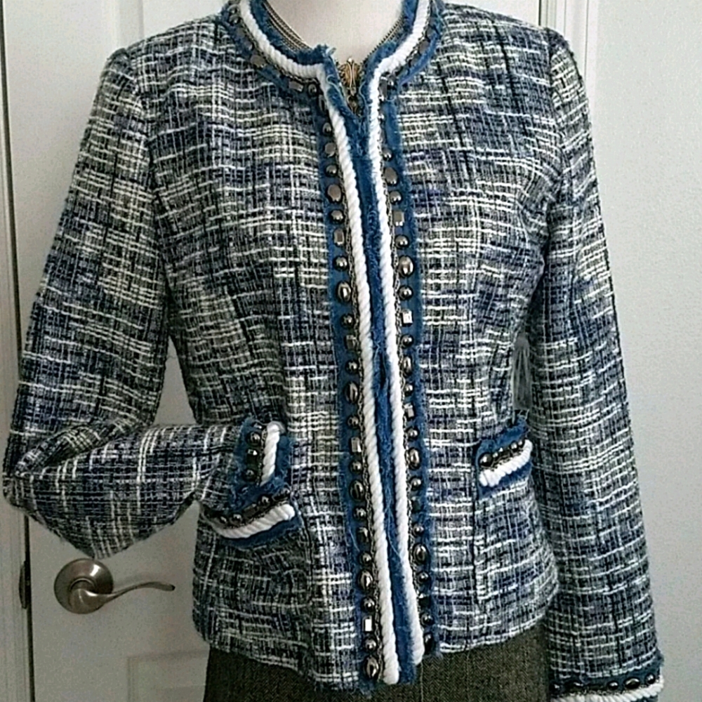 Wow! Gorgeous Blazer Jacket S Tweed Coat